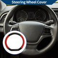 Steering Wheel Cover for Universal Fit (14.96", Black Red)