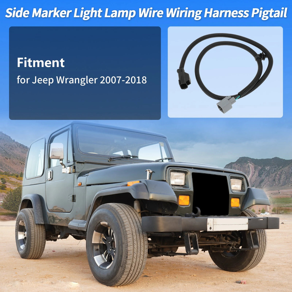 Side Marker Light Wiring Harness No.56055463AB for Jeep Wrangler (2007–2018)