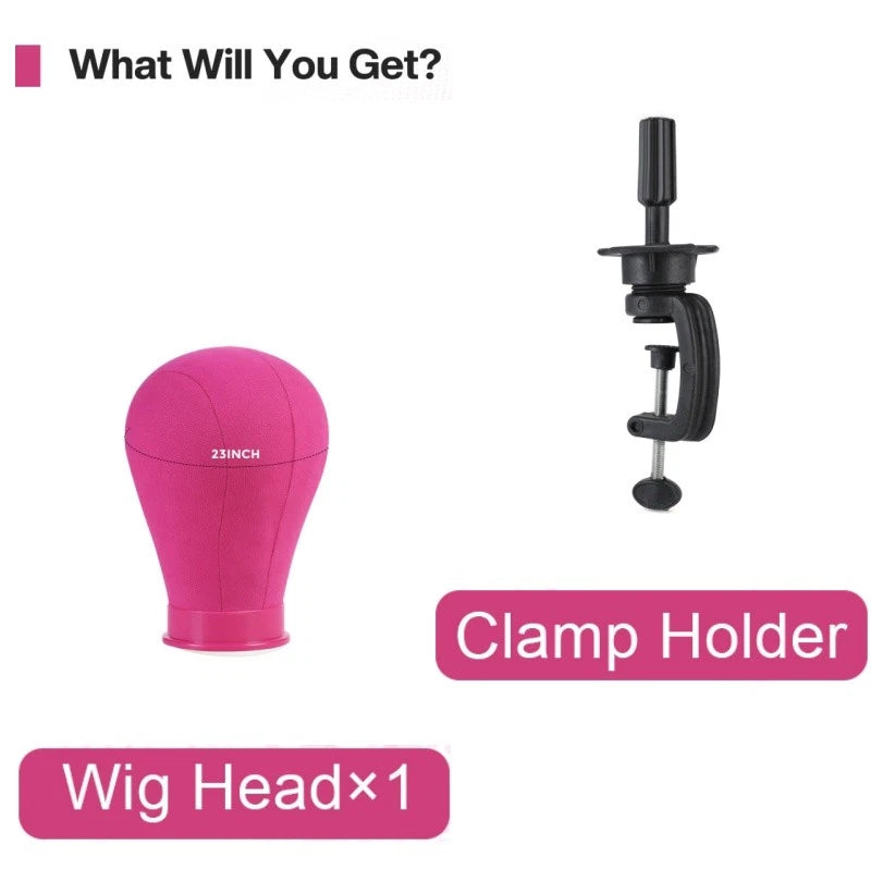 Wig Head Display Mannequin with Stand for Wig Making (23")