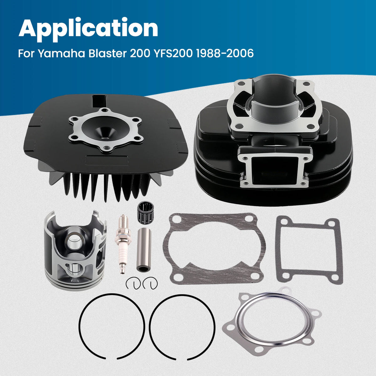 Top End Kit for Yamaha Blaster YFS200 (1988–2006) - Cylinder, Piston, Gasket