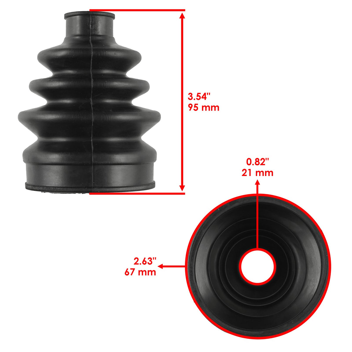 Front Axle CV Boot Kit Outer Inner for Can-Am Outlander 800R 4X4 (2015–2015)