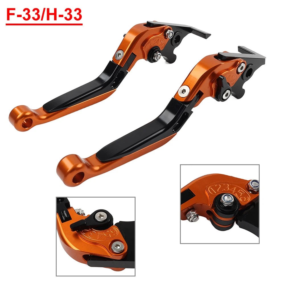 Folding Extendable Brake Clutch Levers for Honda CBR1000RR (2004–2007) CB1000R Orange