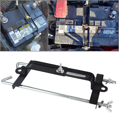 Car Storage Battery Holder Hold Down Adjustable Stabilizer Metal Bracket