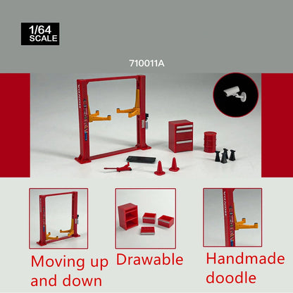 1/64 Scale Diecast Garage Tool Set for Model Cars