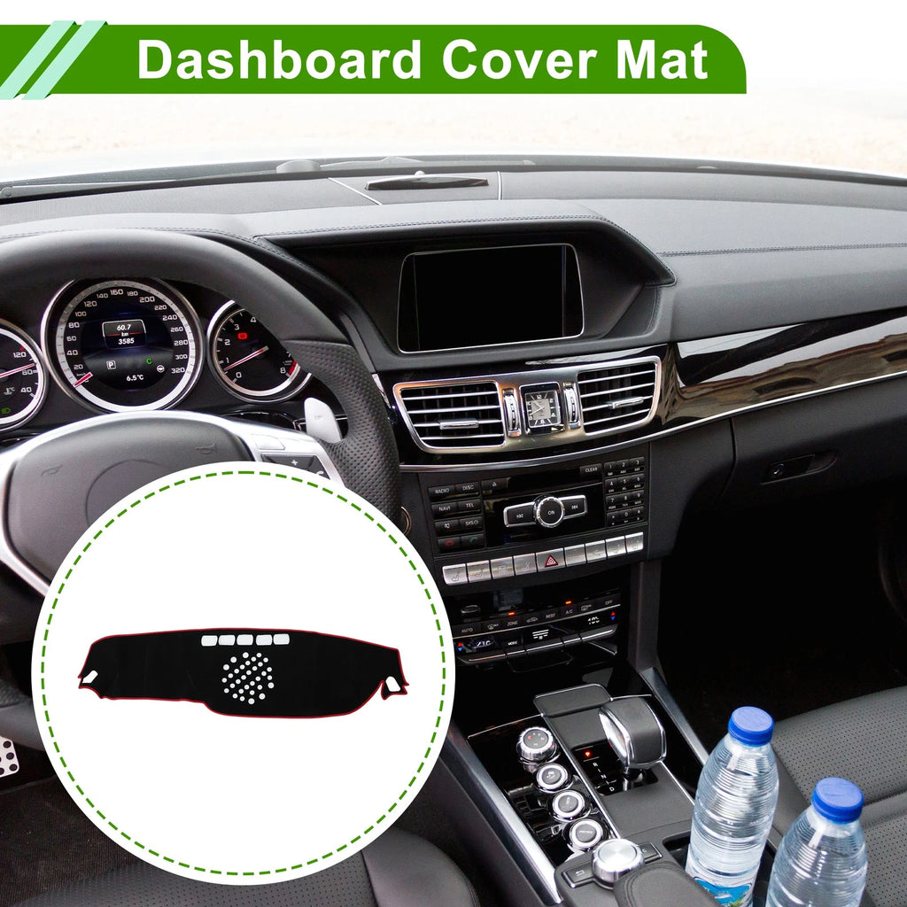 Dashboard Cover for Mercedes-Benz E-Class (2017–2021) Polyester Black Red