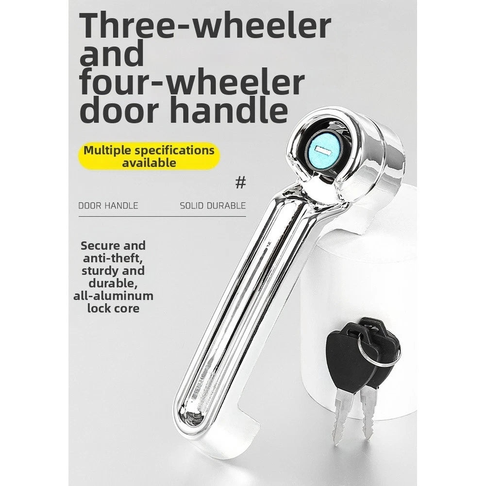 Replacement Door Handle for Electric Tricycle with Rustproof Aluminum Lock
