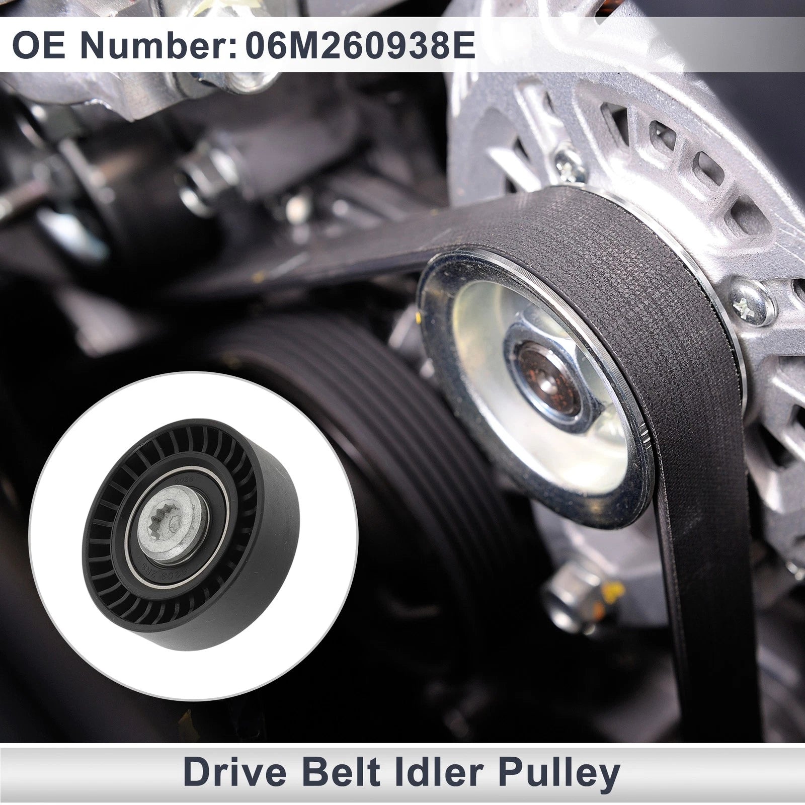 Drive Belt Idler Pulley Replacement for Audi A6 2018–2024 (1 Piece)