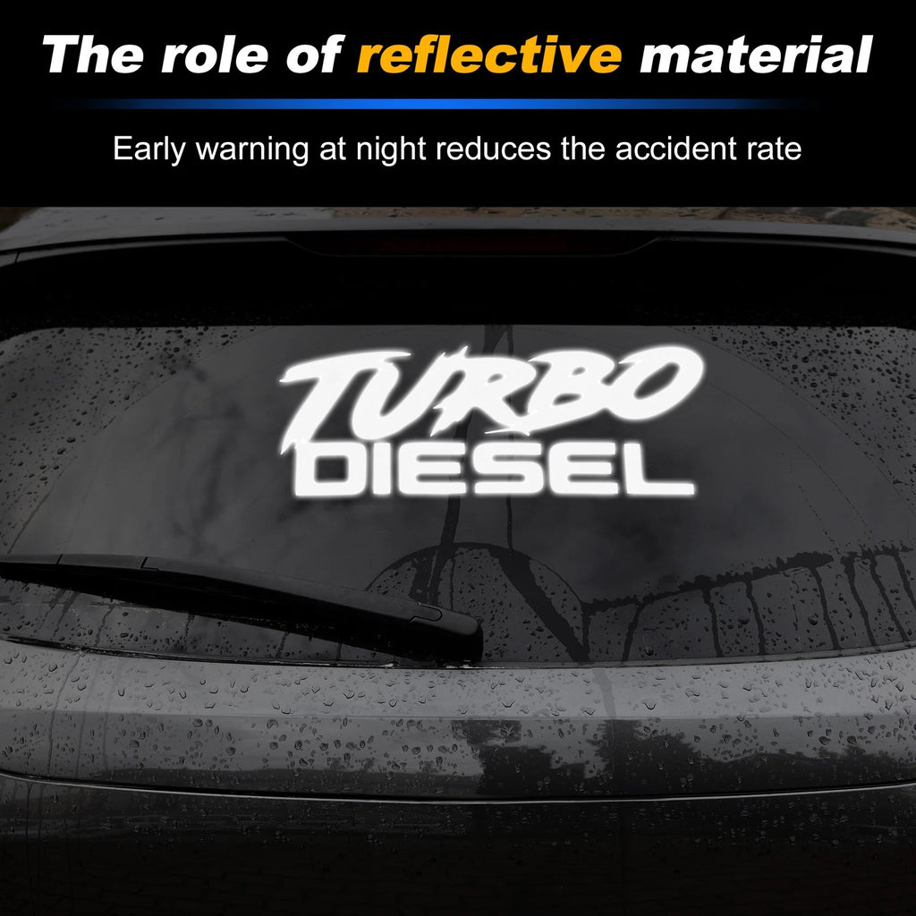 Reflective Bumper Decal for Turbo Diesel (Personalized)