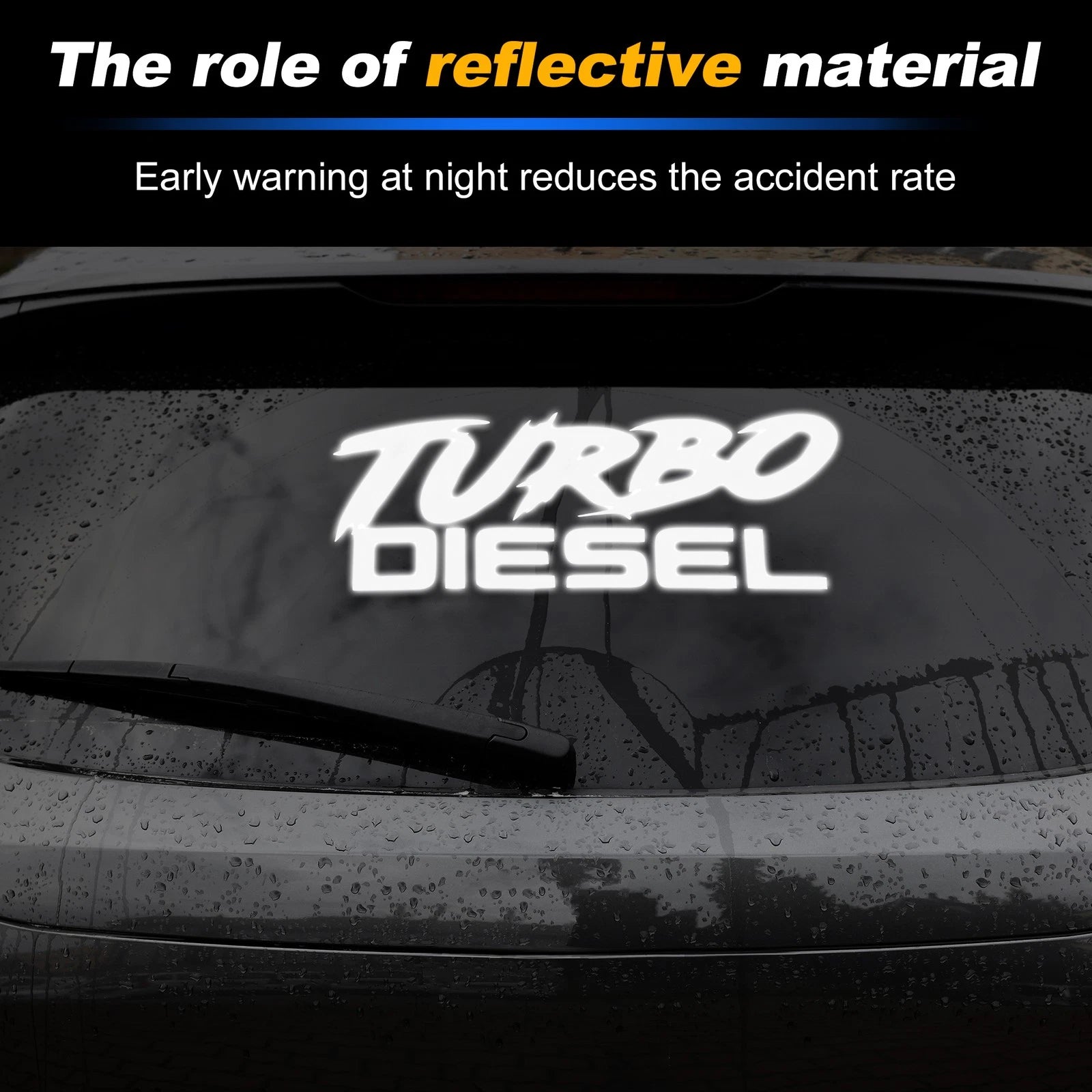 Reflective Bumper Decal for Turbo Diesel (Personalized)