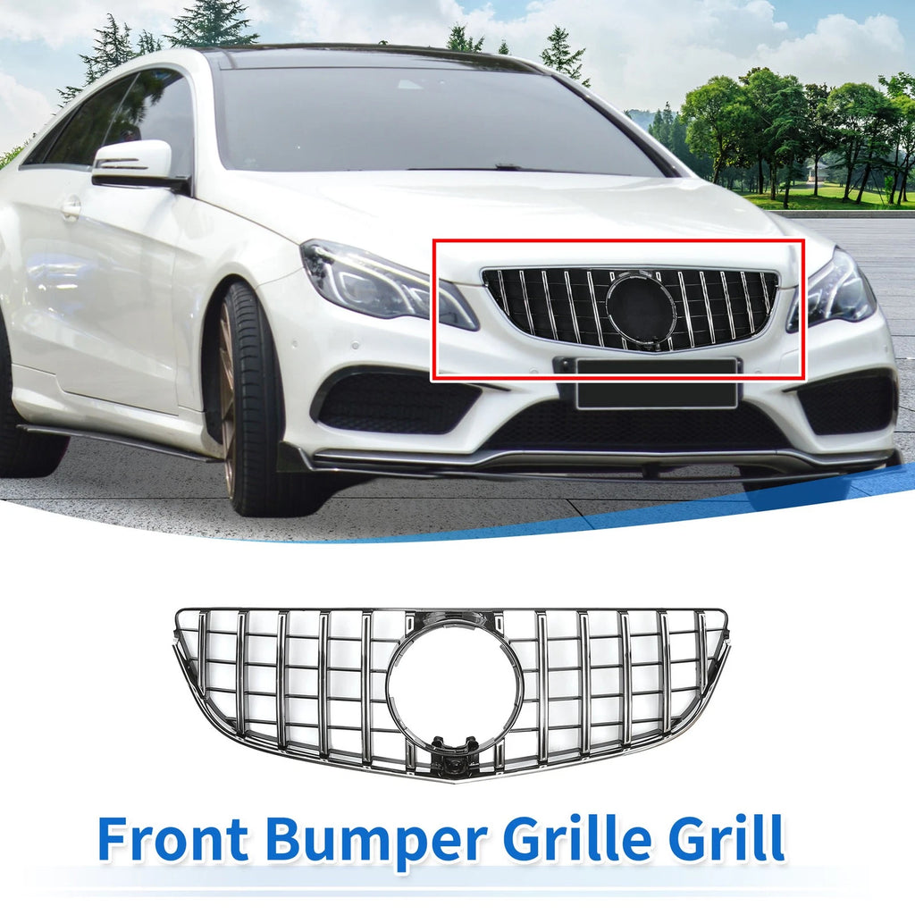 Front Upper Bumper Grille Grill Replacement for Mercedes-Benz E200 (2014–2017)
