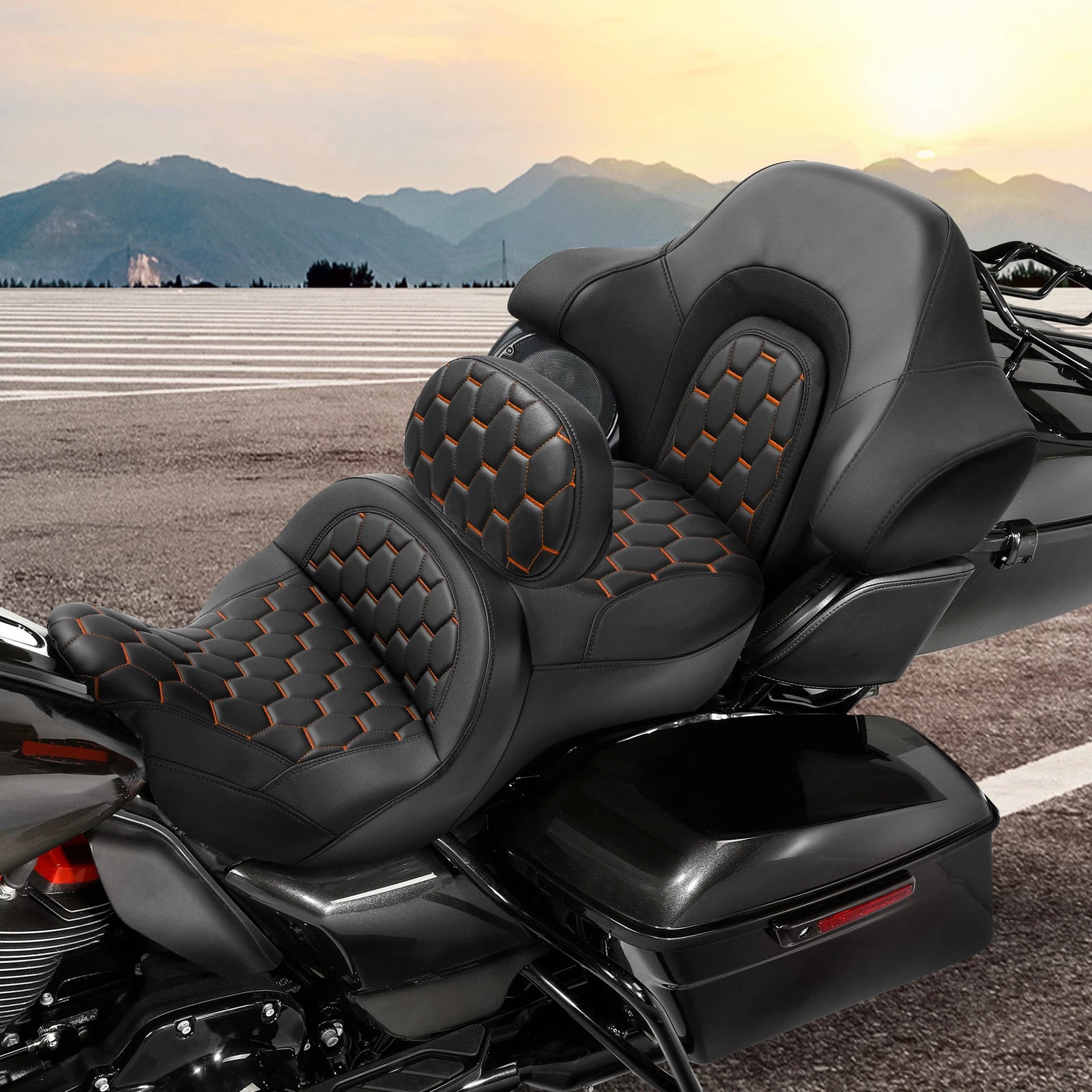 Rider Driver Passenger Seat & Backrest for Harley Electra Glide (2014–2023)