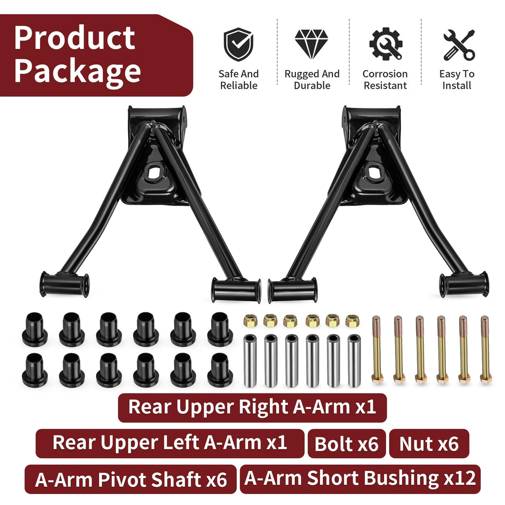 Rear A Arm Kit Upper Right + Left w/ Bushing for Polaris Sportsman 600 (2003–2005)