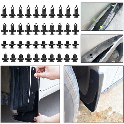 40pcs Car Retainer Push Pin Rivet Fasteners Trim Moulding Clip Kit