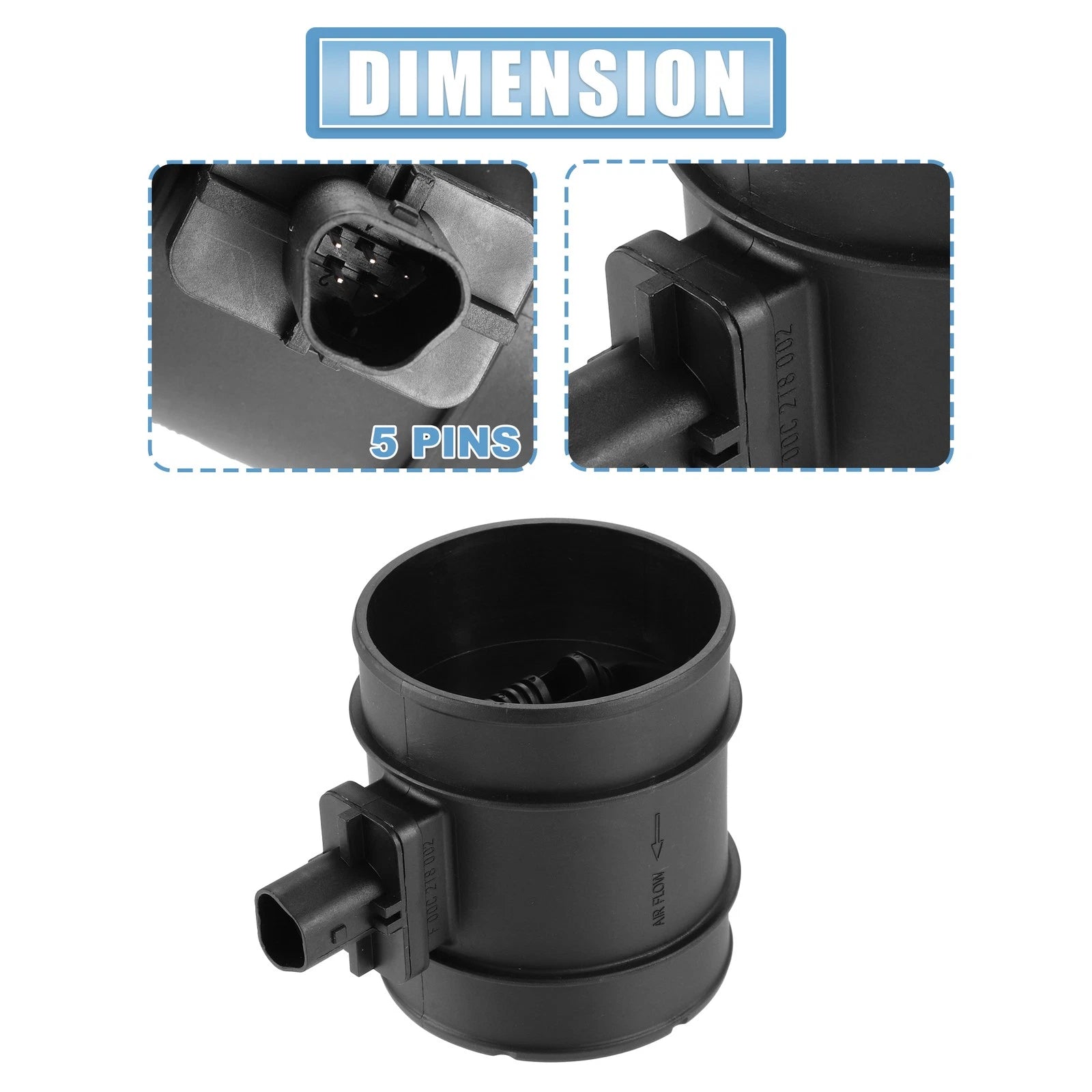 Mass Air Flow Sensor for Saab 9-5 (1998–2009) 0281002912