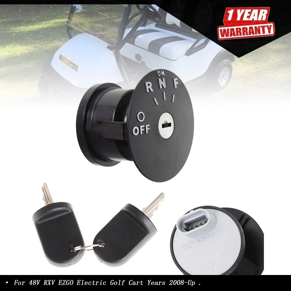 Ignition Key Switch Keys for EZGO RXV Electric Golf Cart (2008–Present)
