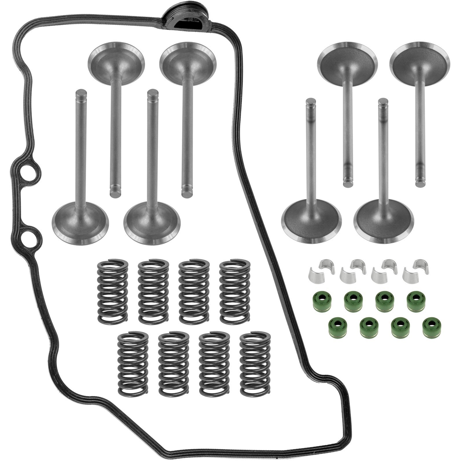 2x Intake and Exhaust Valve Kit Replacement for Honda Pioneer 1000 (2016–2016)