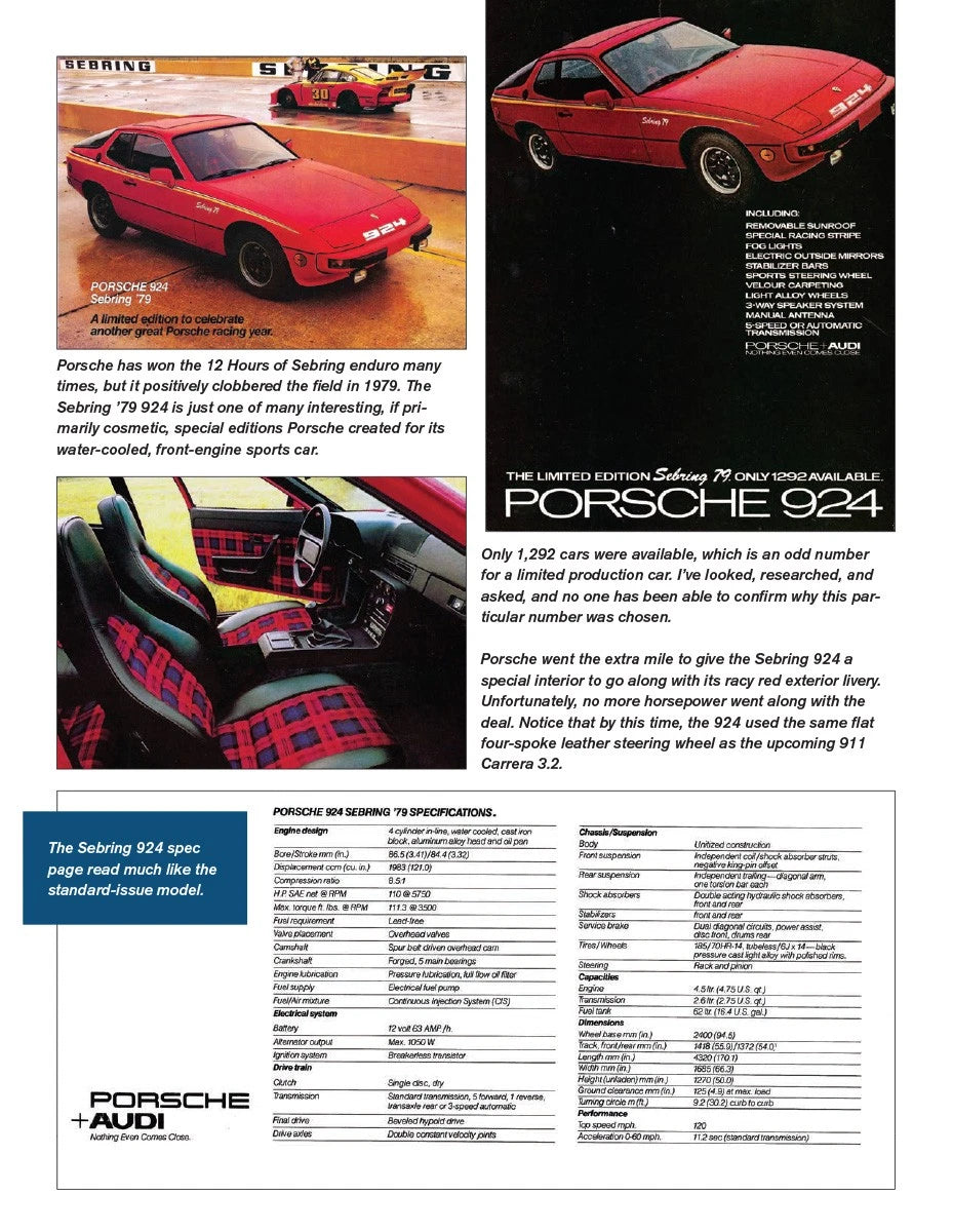 Porsche Special Editions Book for 356, 911, 924, 944, 914, Speedsters