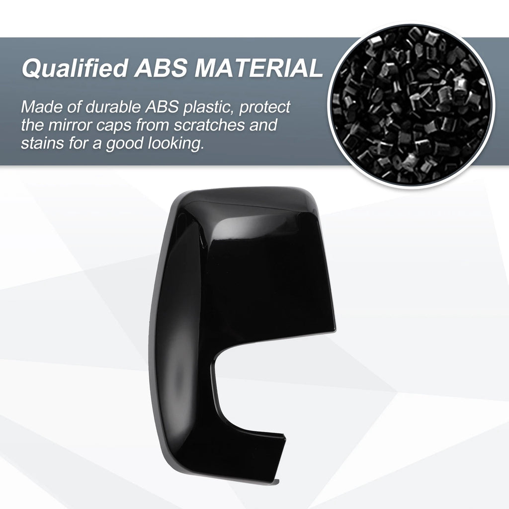 Right Rearview Mirror Cover Cap Gloss Black for Ford Transit Custom (2012–2023)