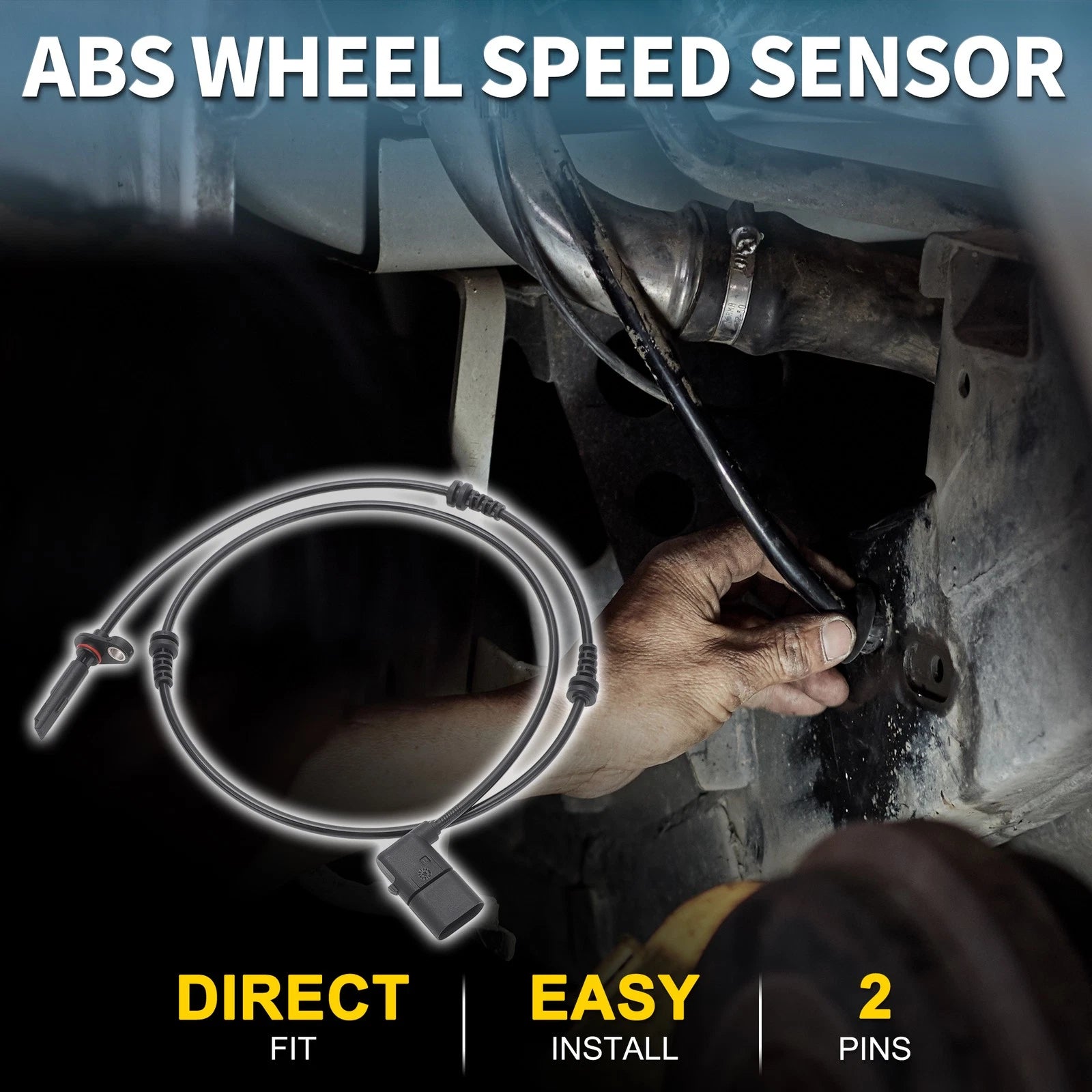 Front Left ABS Wheel Speed Sensor Replacement for Mercedes-Benz C300 (2015–2021)