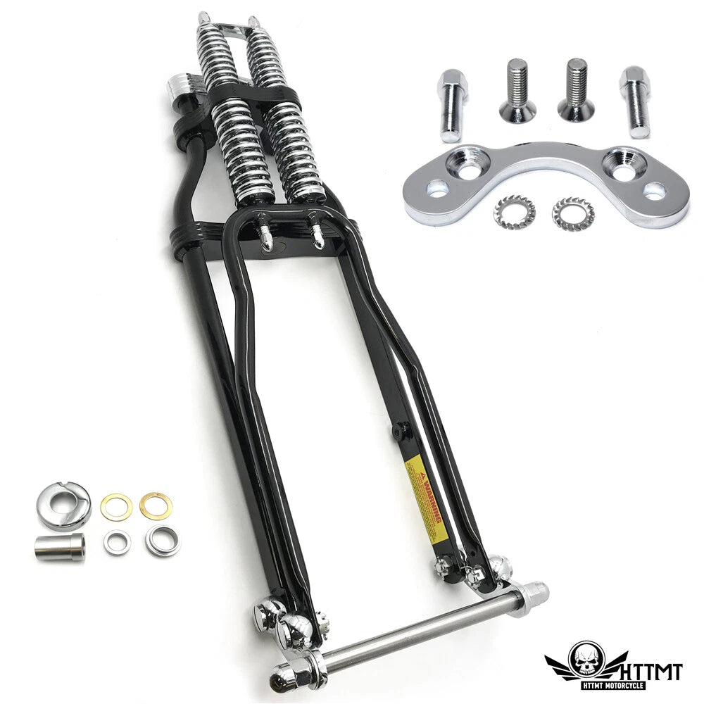 Springer Front End 4" Under Stock with Handlebar Adapter for Harley