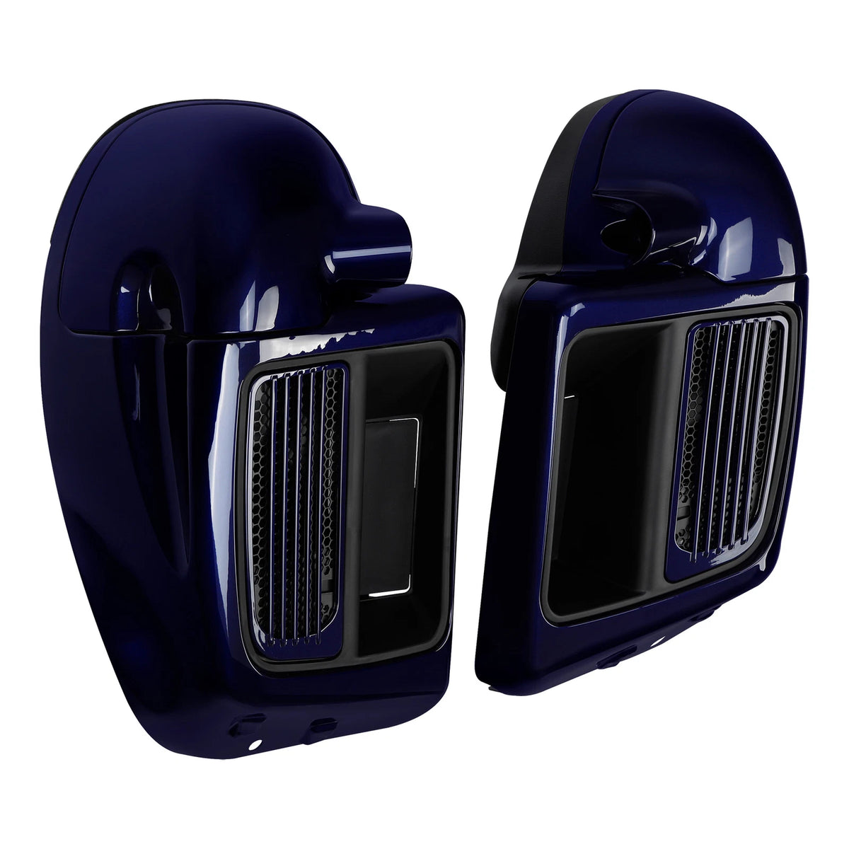 Lower Vented Fairings for Harley Road Glide (2014–2024) Zephyr Blue/Black Sunglo