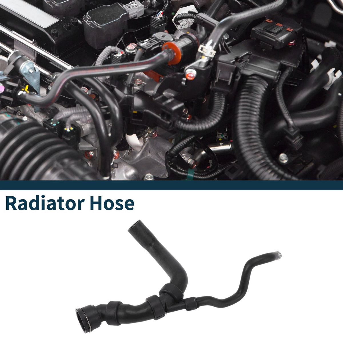 Radiator Hose Water Pipes for Audi A4 (1994–2000) No. 8D0121101AF Plastic Black