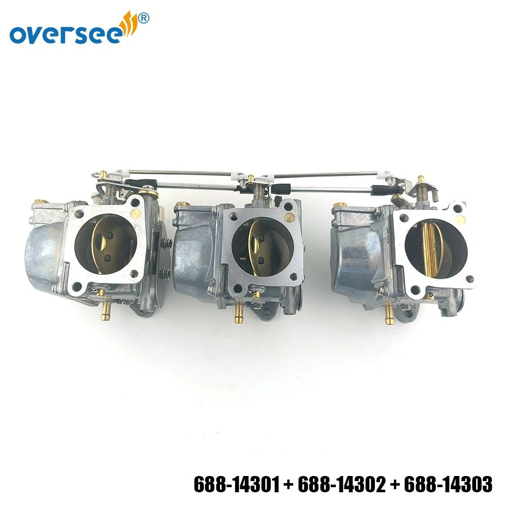 Carburetor Kit for Yamaha 2T 85HP 90HP Outboard (688-14301 14302 14303)