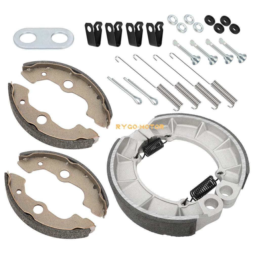 Front & Rear Brake Shoes w/Pin Kits for Honda TRX500FA/FGA Rubicon 500 (2001–2004)