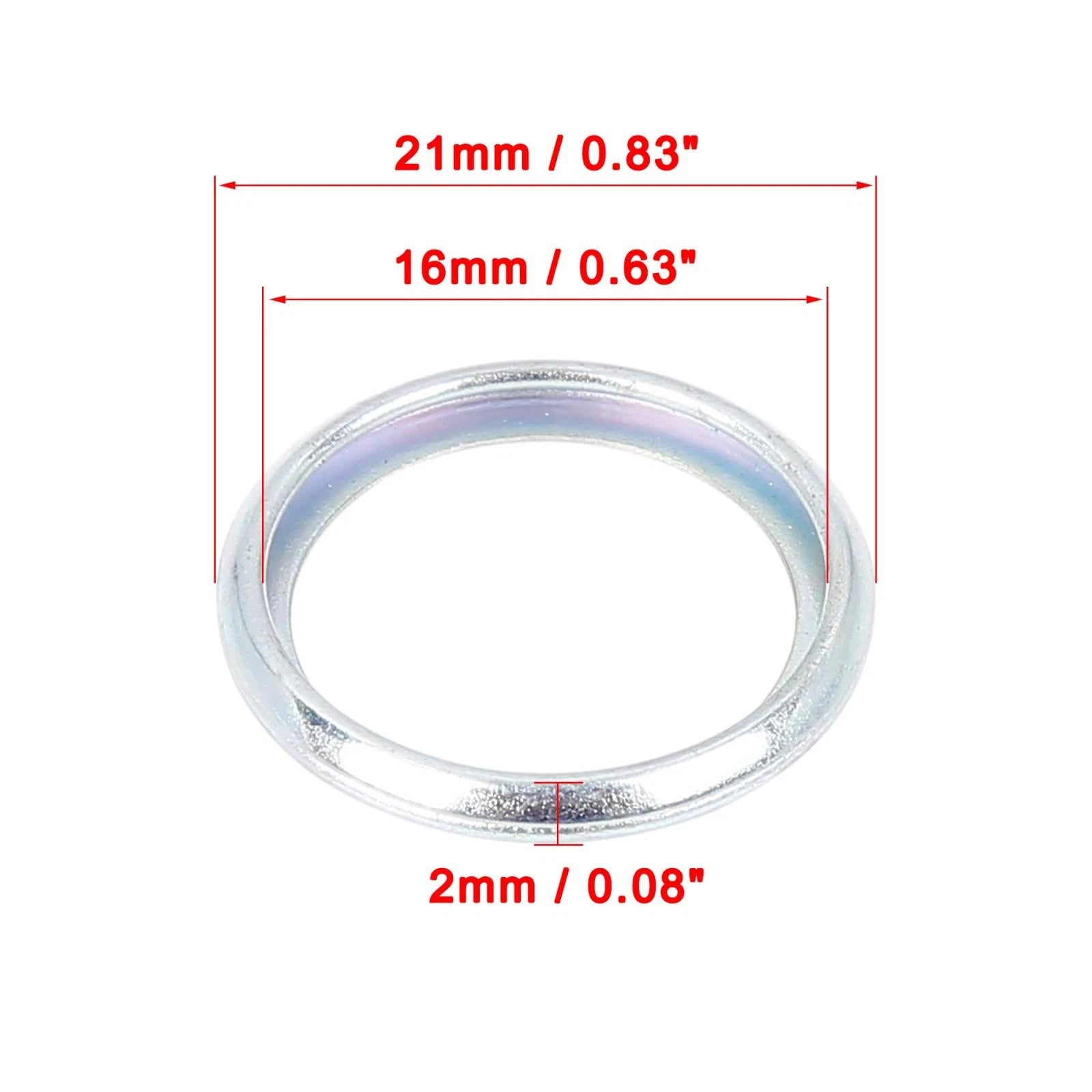 Oil Drain Plug Gasket Replacement M16 Silver for Subaru (2011–2020)