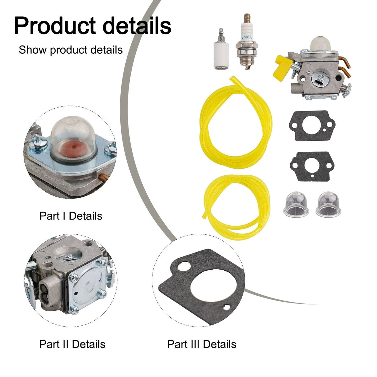 Carburettor Kit for RLT30CET Lawn Mower (Outdoor Living)