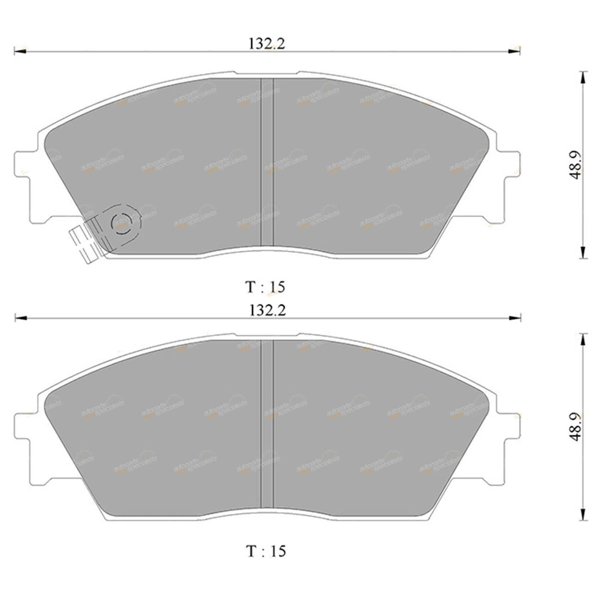 Set of 4 Bosch Front Disc Brake Pads for Honda CRX 1.6L D16A8 (1987–1992)