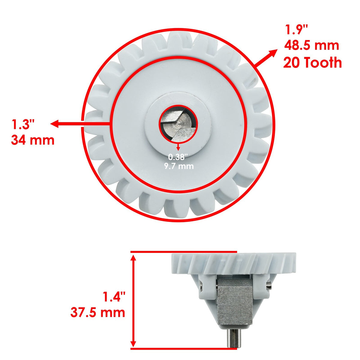 Governor Gear Kit Replacement for Kohler M8 M10 M12 M14 M16 M18 M20 (–)