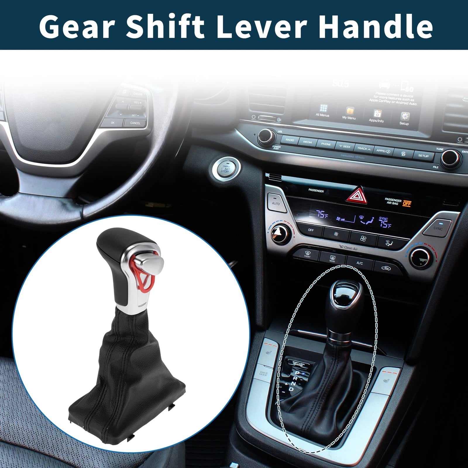 Gear Shift Knob Handle Automatic Replacement for Audi A3 8P (2004–2015)