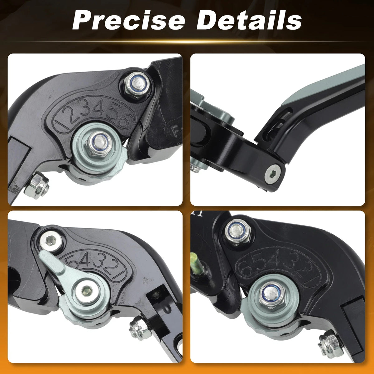 Brake Clutch Levers for Ducati Diavel (2011–2022) Black Titanium End 1 Pair