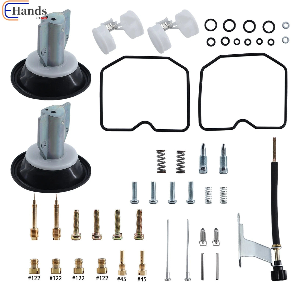 Carb Kit Plunger Diaphragm Float for Kawasaki EN500 (1994–2009)