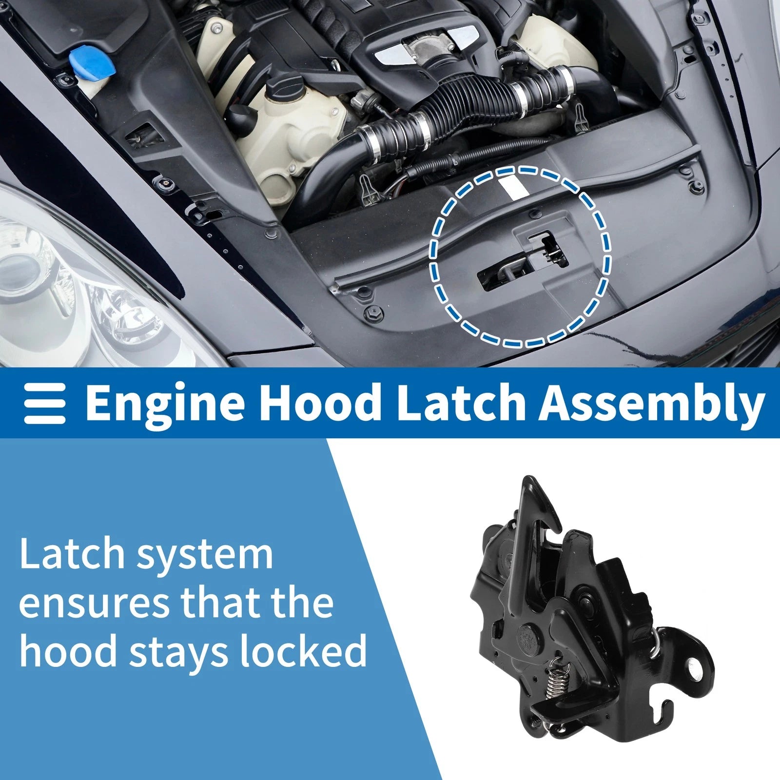 Hood Latch Assembly for Toyota HiAce (2005–2019)