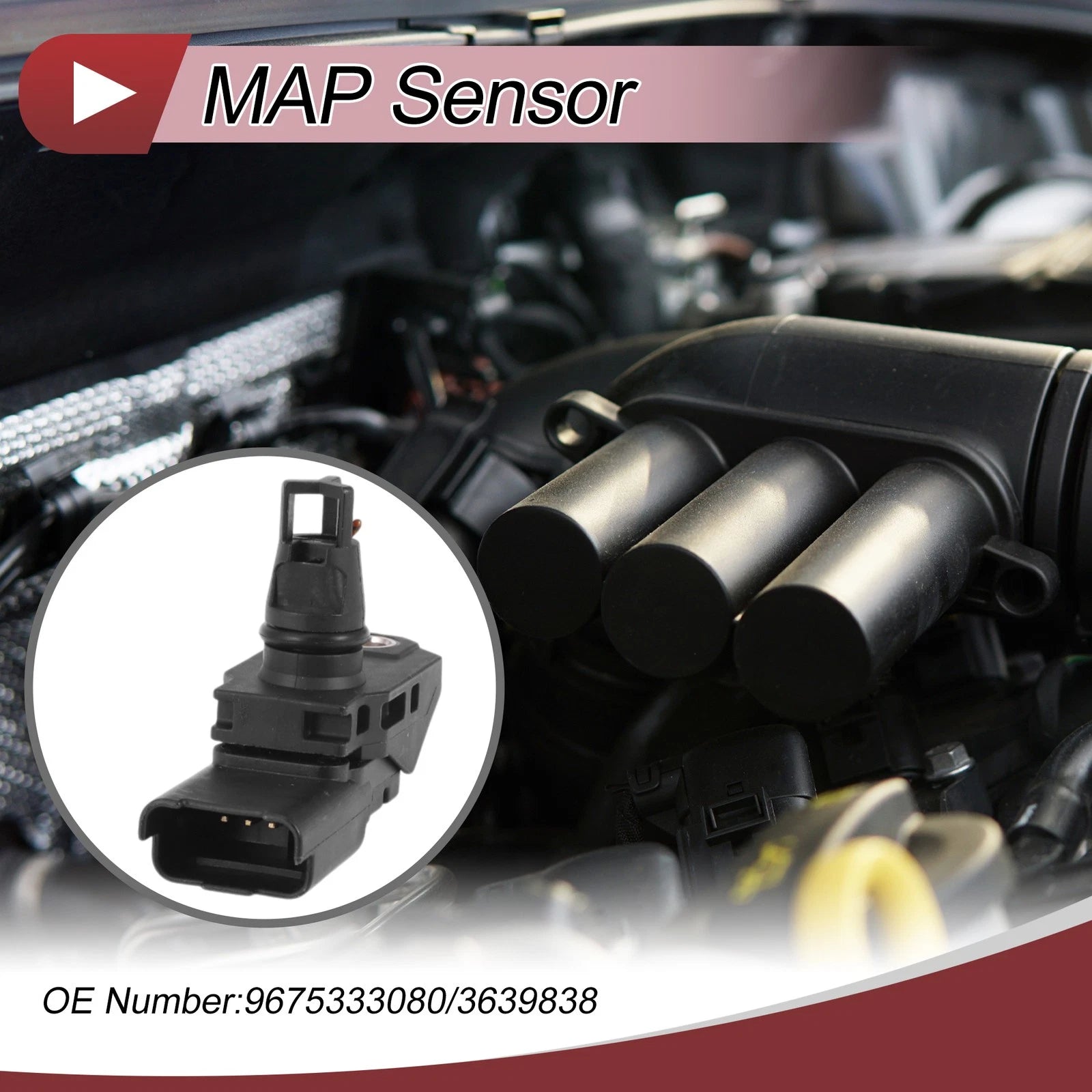 MAP Sensor No.9675333080 for Peugeot 5008 (2015–2017)