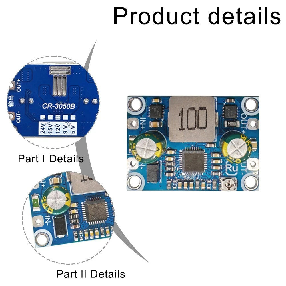 Adjustable DC Regulator 4.2-28V 5A for Various Applications