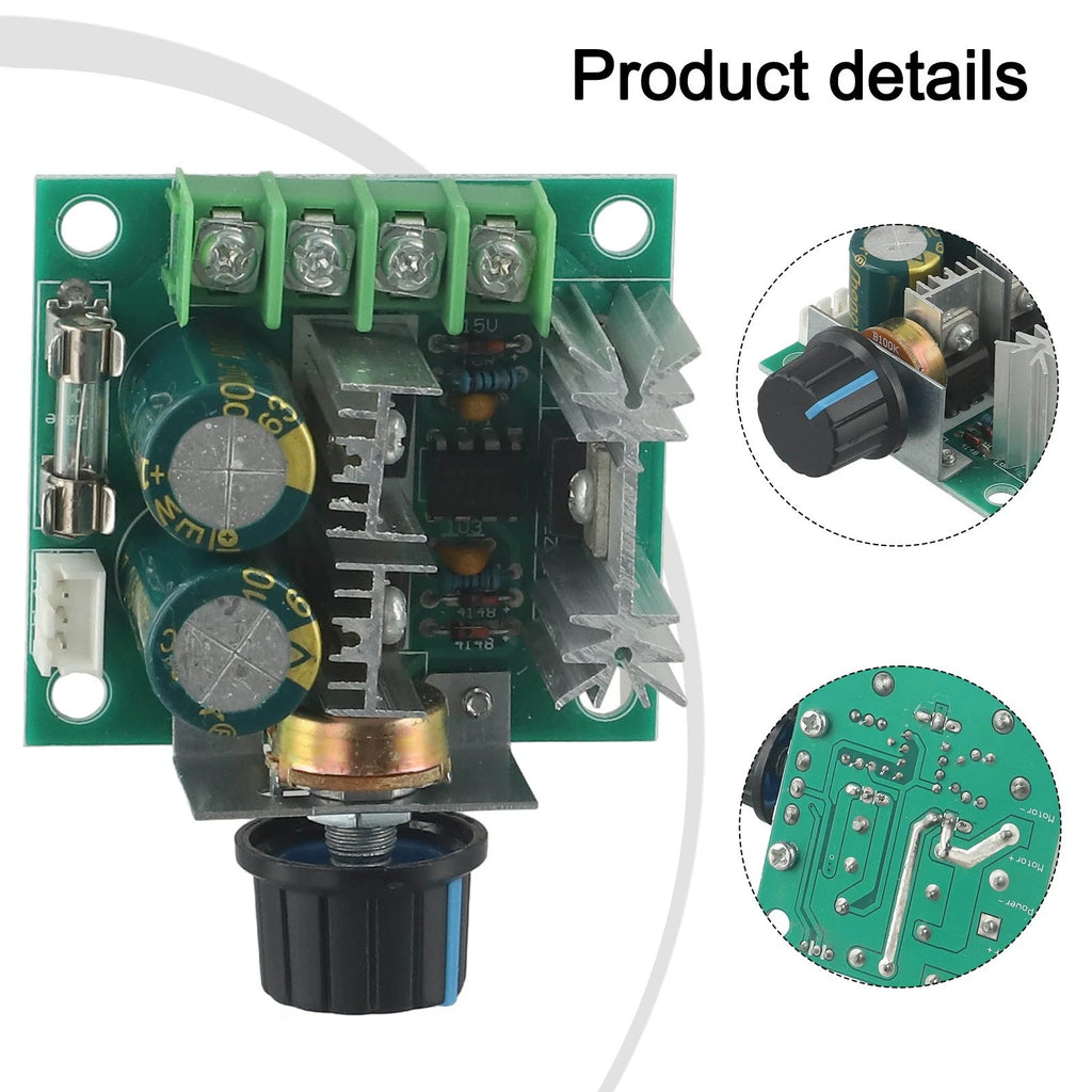10A DC Motor Speed Controller with Fuse for Automotive Applications