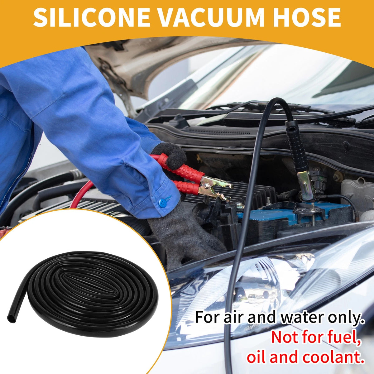 Silicone Vacuum Tubing Hose 16.4FT 11/16" ID 18mm 2mm Thickness