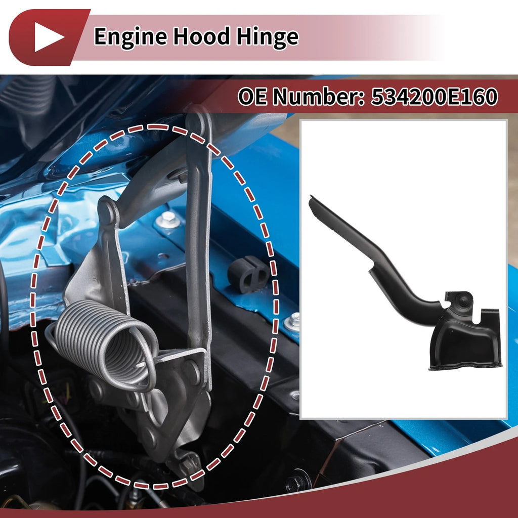 Hood Hinge Left Side Replacement for Toyota Highlander (2015–2019)