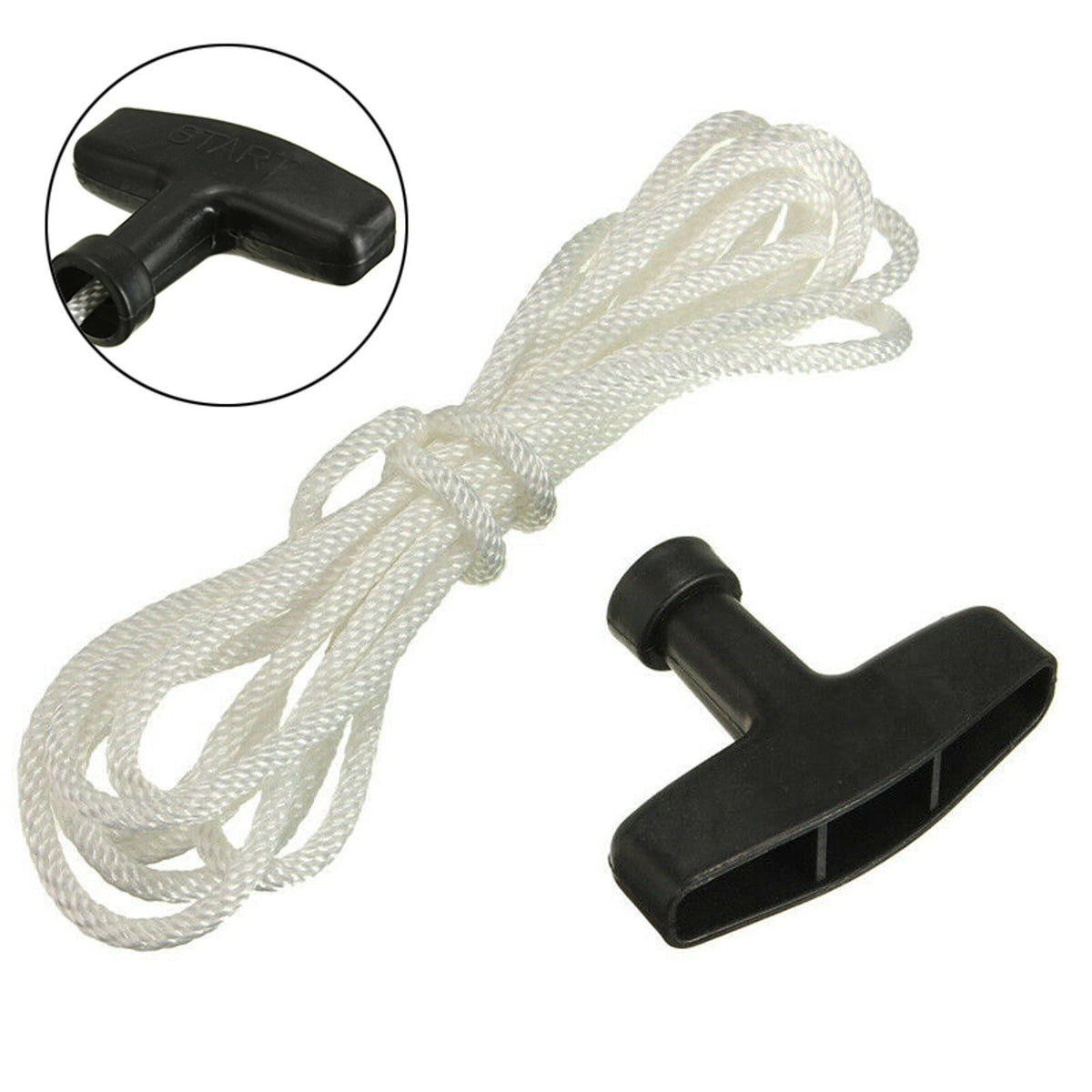 Recoil Pull Start Handle with Rope Cord Kit for Lawn Mower Chainsaw Trimmer