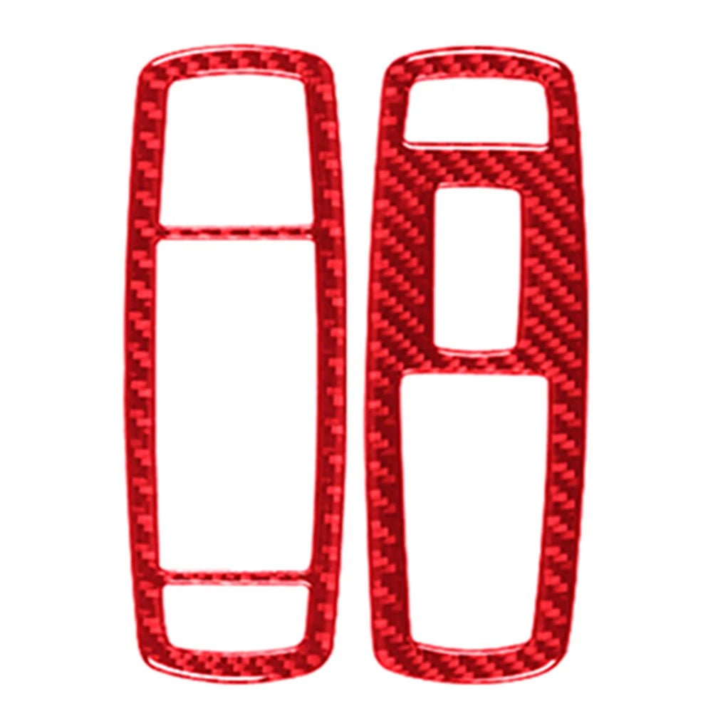 Front Window Lift Switch Panel Cover for Dodge Journey (2011–2018) Carbon Fiber Red