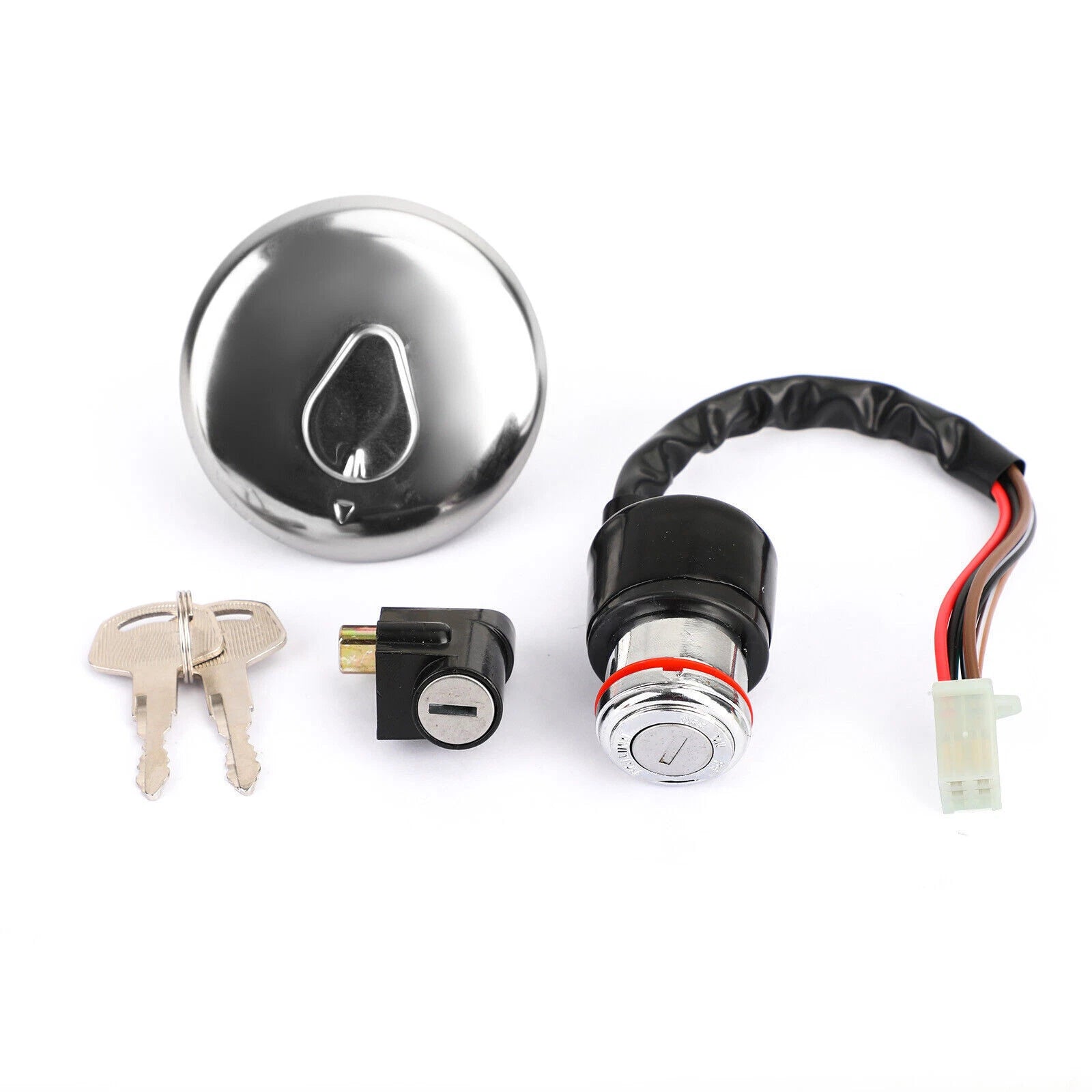 Complete Lock Set with Ignition Switch & 2 Keys for Suzuki GN125 (1982–2001)
