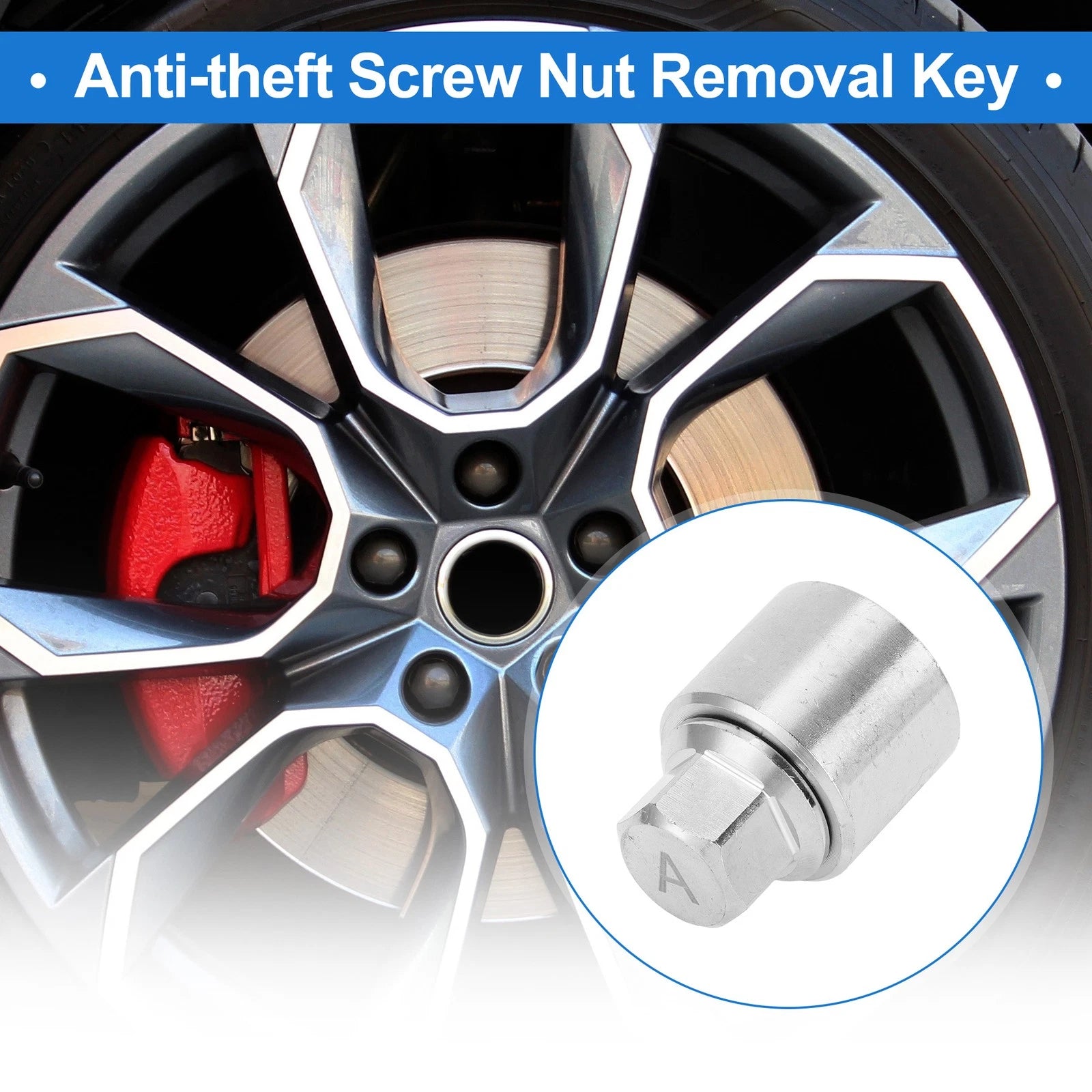Wheel Lock Lugnut Key Removal Socket Antitheft for Skoda for VW (2001–2024)