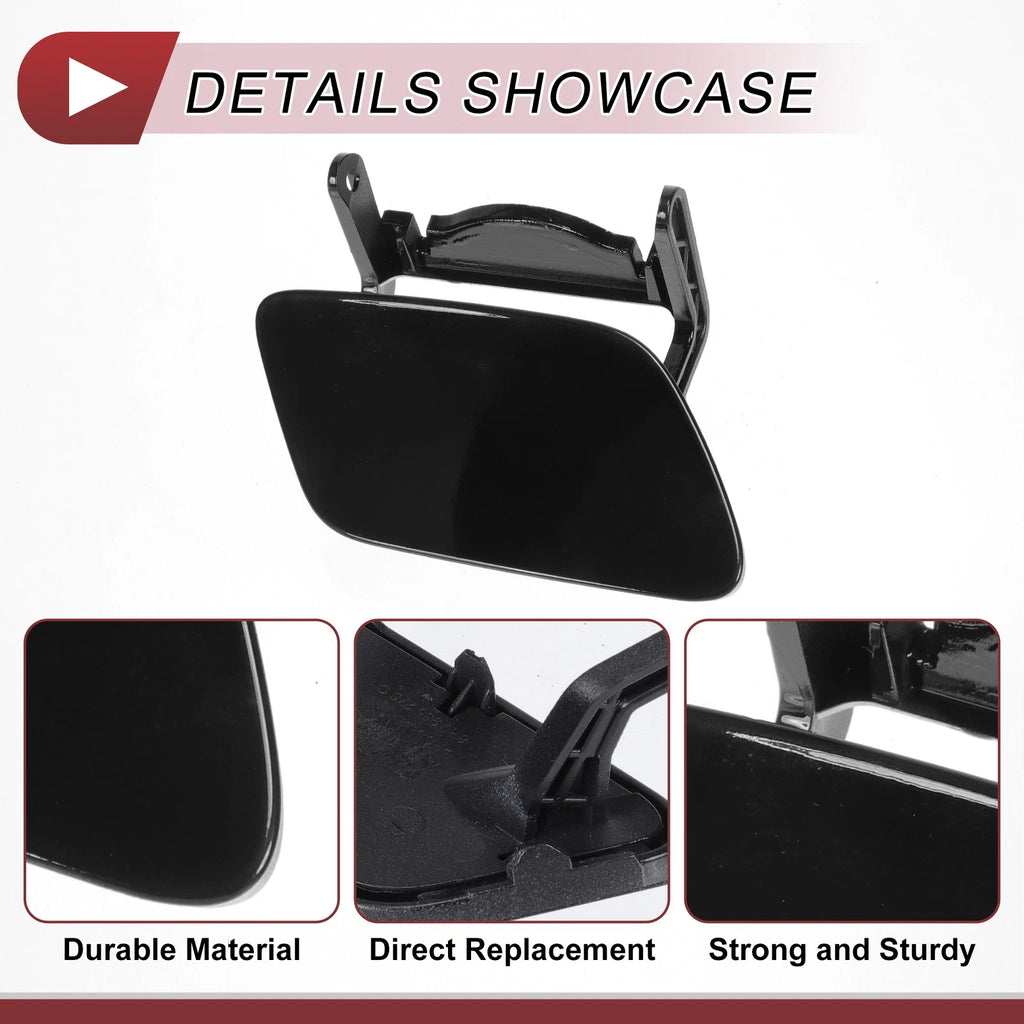 Front Right Washer Nozzle Cover Cap for Audi Q5 (2013–2017) 1 Pcs Black