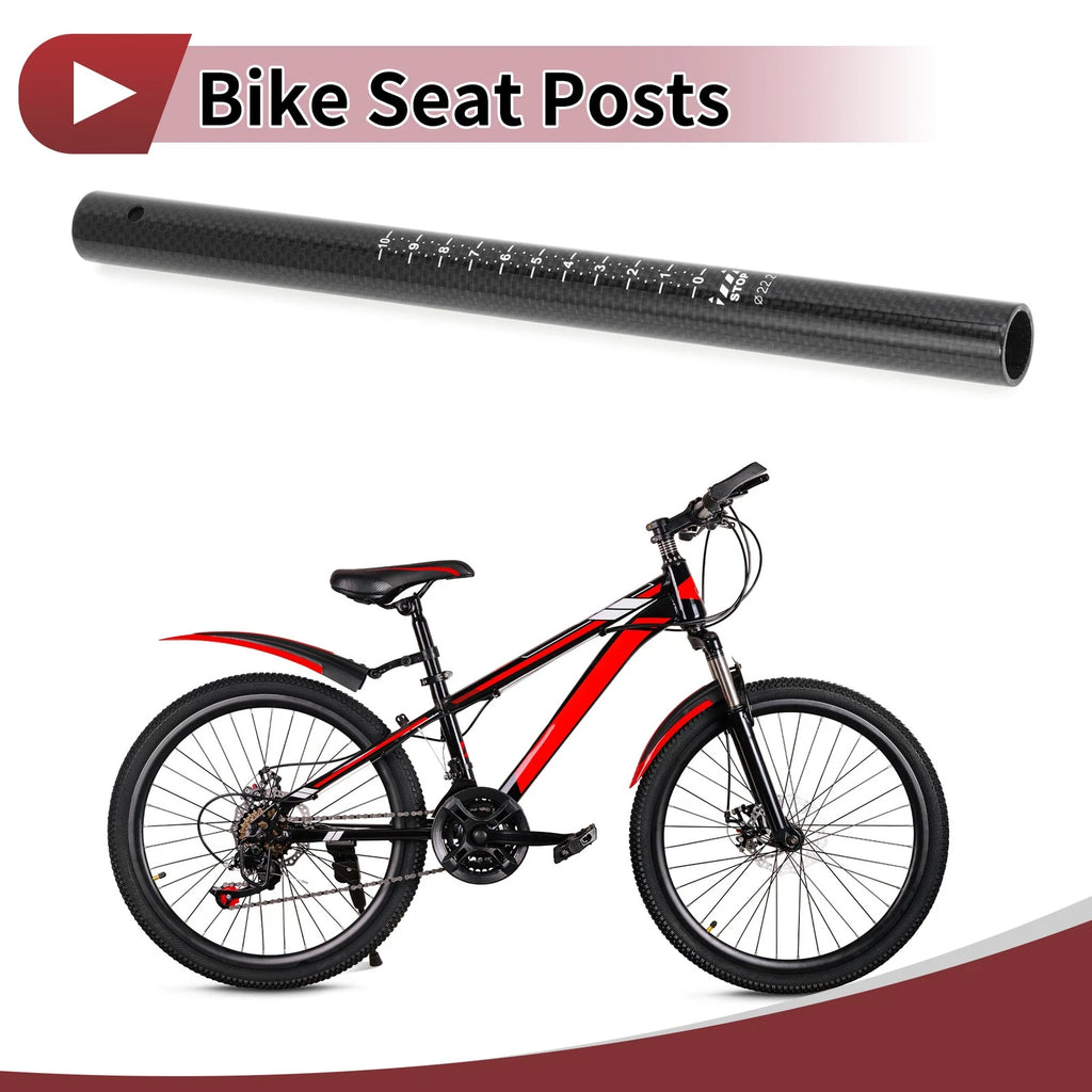 Seat Post 22.2x300mm Durable Replacement for Carbon Fiber Bike Saddle (2000–2010)