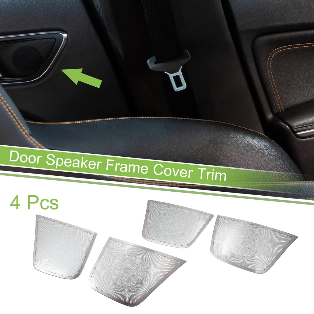 4pcs Front Rear Door Speaker Frame Cover Trim Replacement for Mercedes CLA (2014–2019)