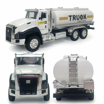 1:50 Alloy Tanker Trailer Truck Model Car Diecast Pull Back Toy