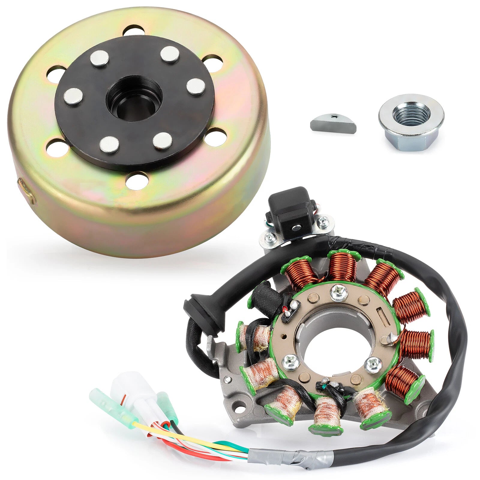 Stator Magneto Flywheel Rotor w/ Nut Key for Yamaha Banshee 350 (1995–2006)